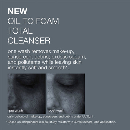 Oil to foam total cleanser